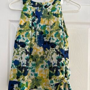 Apt. 9 Women's Blue Green Yellow Sleeveless Blouse